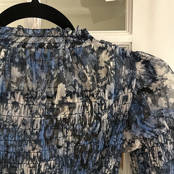 Free People Floral Mesh Blouse - Picture 2 of 3